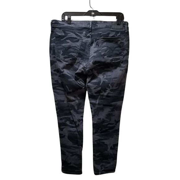 Levi's 711 Skinny Ankle Jeans Women’s 32 (32x25.5) Black Gray Camo Stretch Denim - Picture 2 of 5